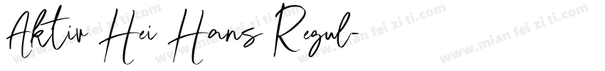 Aktiv Hei Hans Regul字体转换